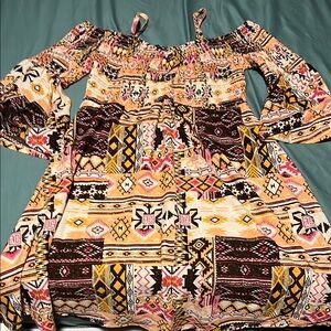 Cato Multicolor Boho Mini Dress